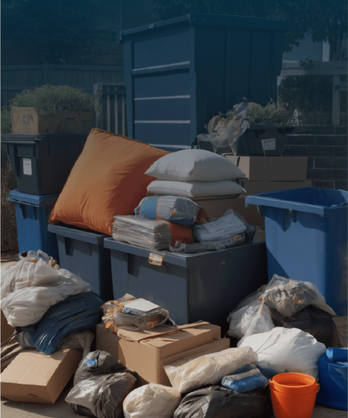 Junk Removal in Bin and Box
